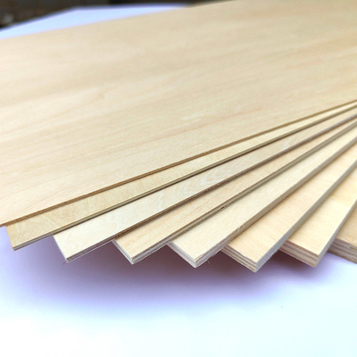 Customized Modern E1 Standard Veneer Boards 1.5mm-10mm Thick Natural Poplar Wood Plywood Laser Cutting for Living Room Kitchen
