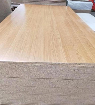 Wholesale Cheap 18mm OSB Flakeboard Melamine Faced Chipboard Wood Door Panel Sheet Finished Surface for Kitchen Cabinets Bedroom