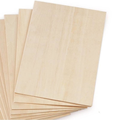 Customized Modern E1 Standard Veneer Boards 1.5mm-10mm Thick Natural Poplar Wood Plywood Laser Cutting for Living Room Kitchen