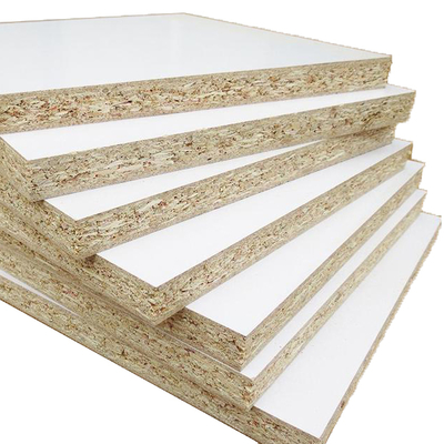 Wholesale Cheap 18mm OSB Flakeboard Melamine Faced Chipboard Wood Door Panel Sheet Finished Surface for Kitchen Cabinets Bedroom